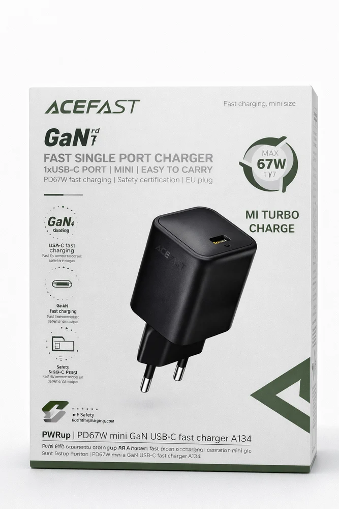 Adapter ACEFAST A134 GaN 67W Fast Charger USB-C, EU Plug