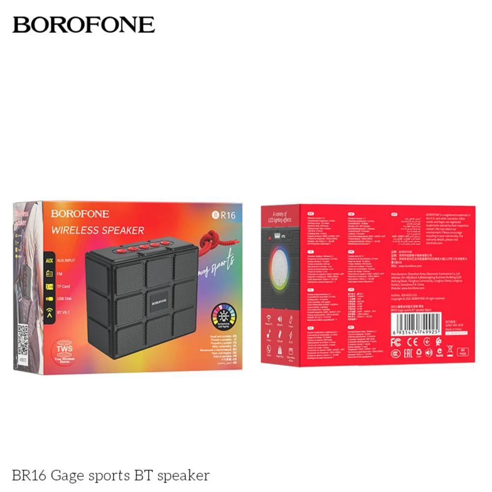 Portativ dinamik Borofone BR16 Qara - 5