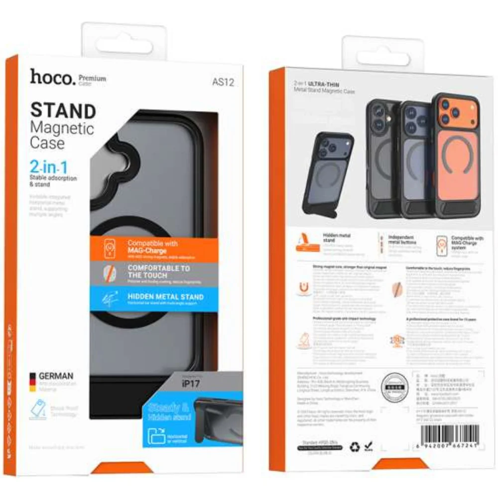 Çexol Hoco AS12 Apple iPhone 17 üçün Black - 2