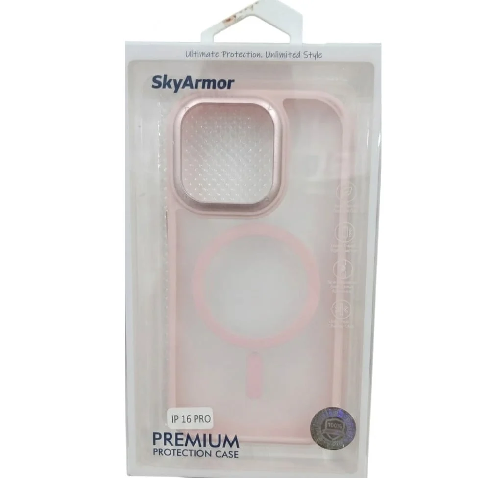 SkyArmor Case for Apple iPhone 16 Pro Clear Pink