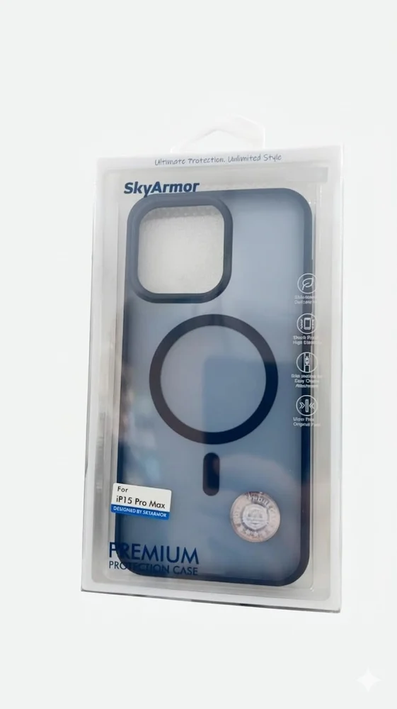 Чехол SkyArmor для Apple iPhone 15 Pro Max Clear Black