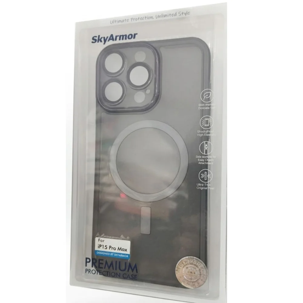 Чехол SkyArmor для Apple iPhone 15 Pro Max черный