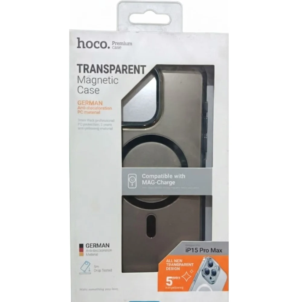 Hoco Clear Black Case for Apple iPhone 15 Pro Max