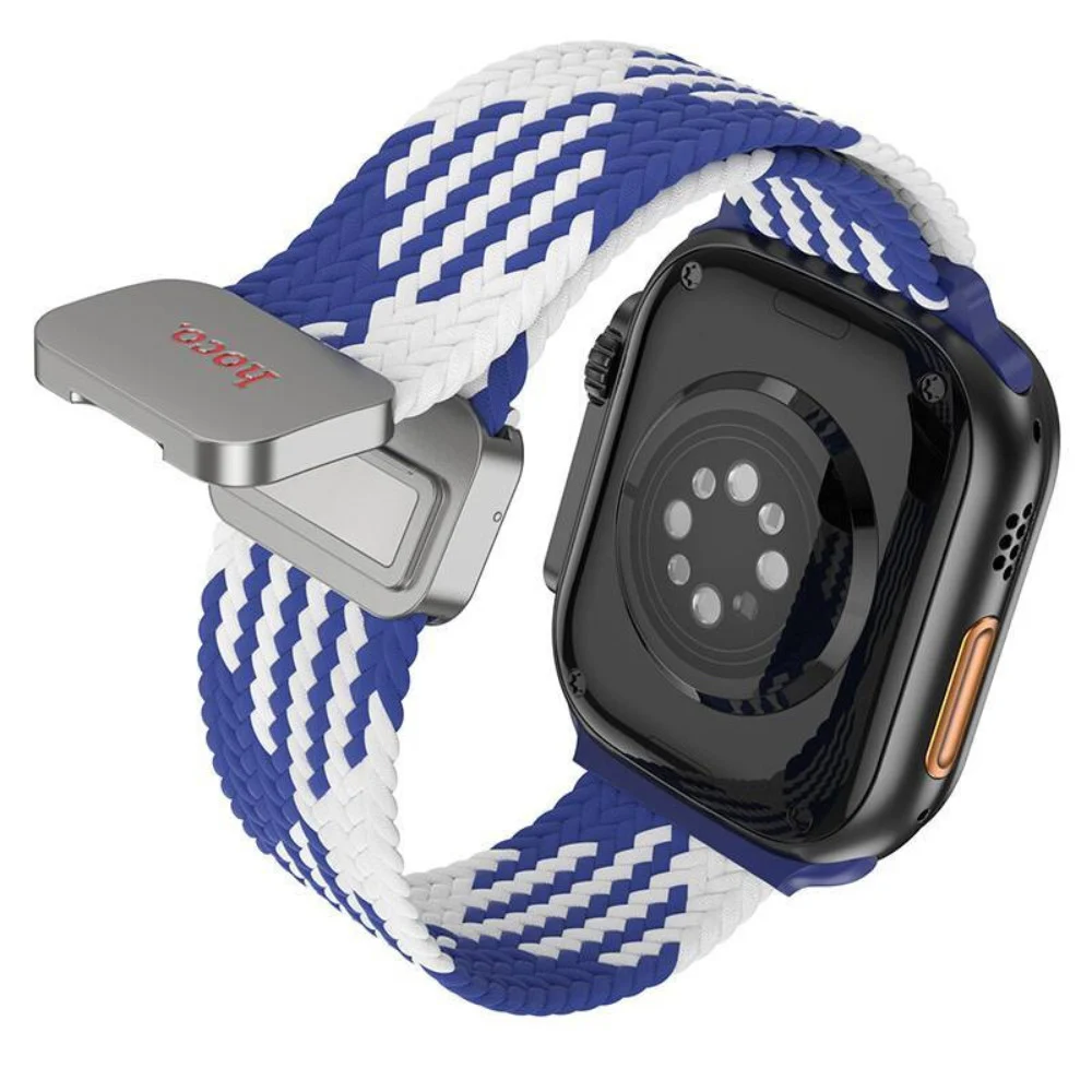 Watch Strap Hoco AS104, Silicone, White-Blue