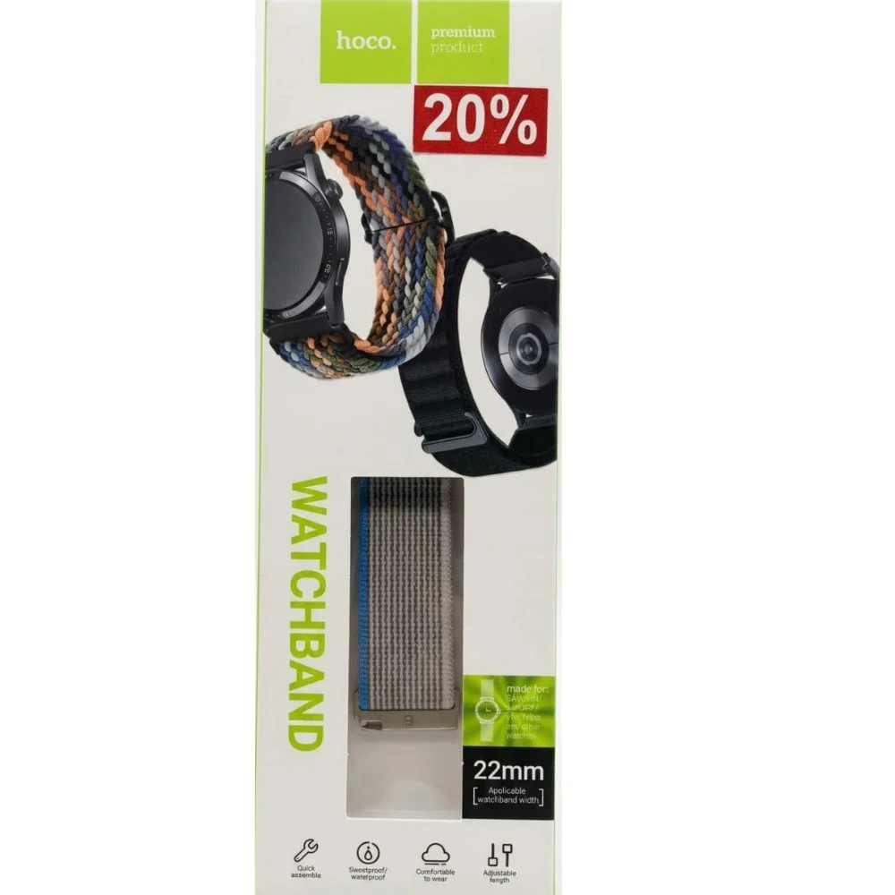 Hoco WH03 Watch Band, Silicone, Gray