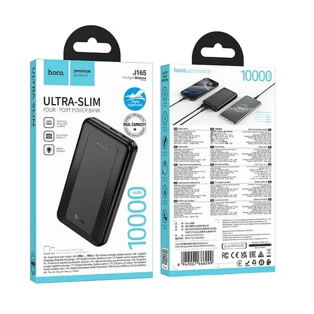 External Battery Hoco J165 10000 mAh Black - 2