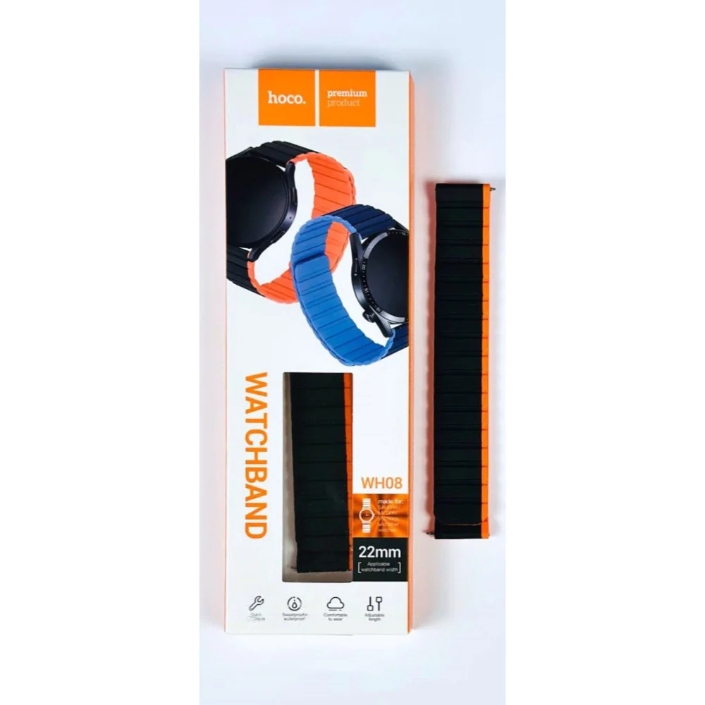 Watch strap Hoco WH08, orange/black - 2