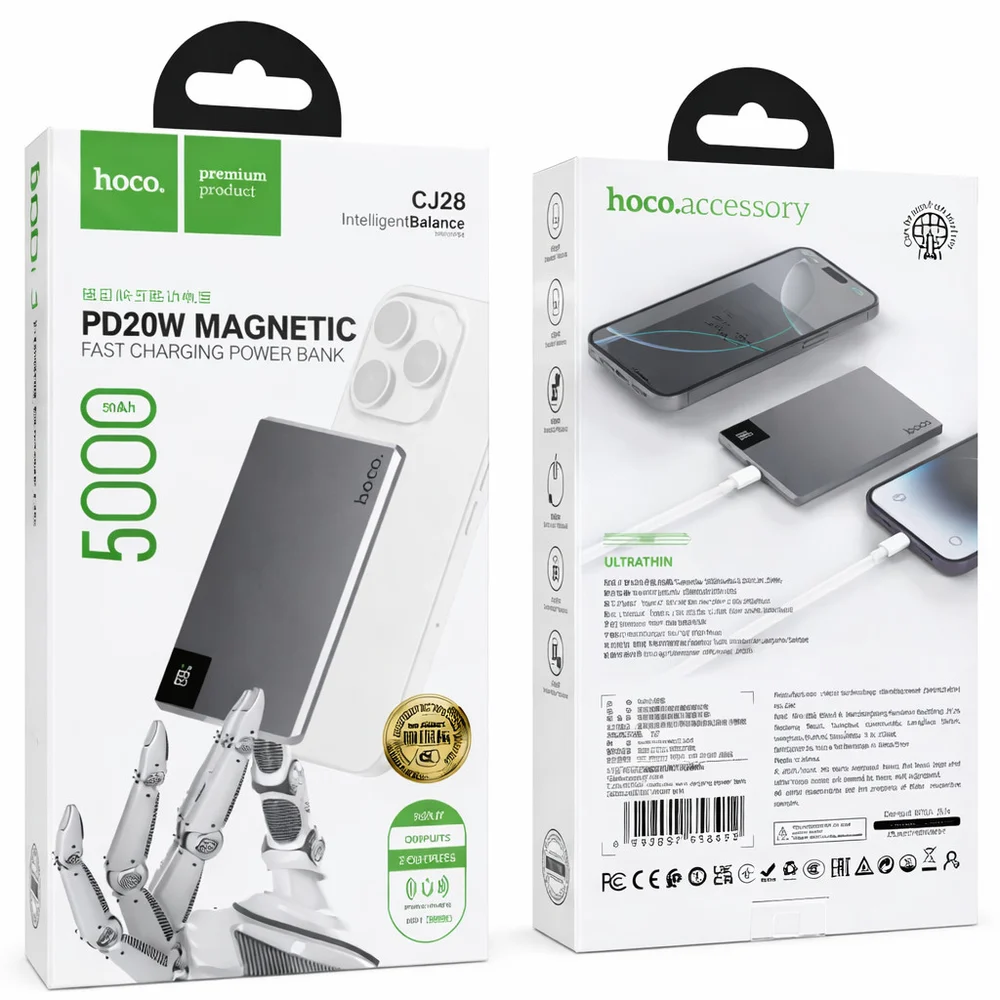 Xarici akkumulyator Hoco CJ28 5000 mAh 20W Grey