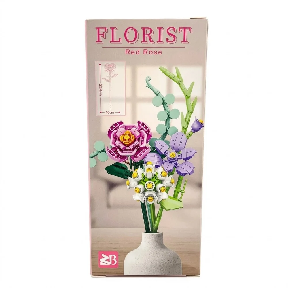 Florist Red Rose Constructor, 161 elements, 6+ years
