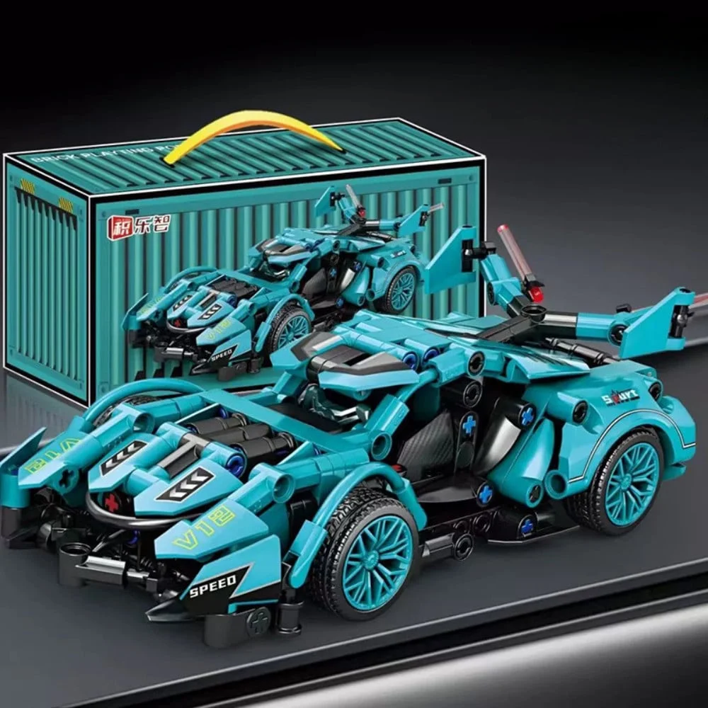 Constructor Car, Blue, 400 Elements, 6+ Years