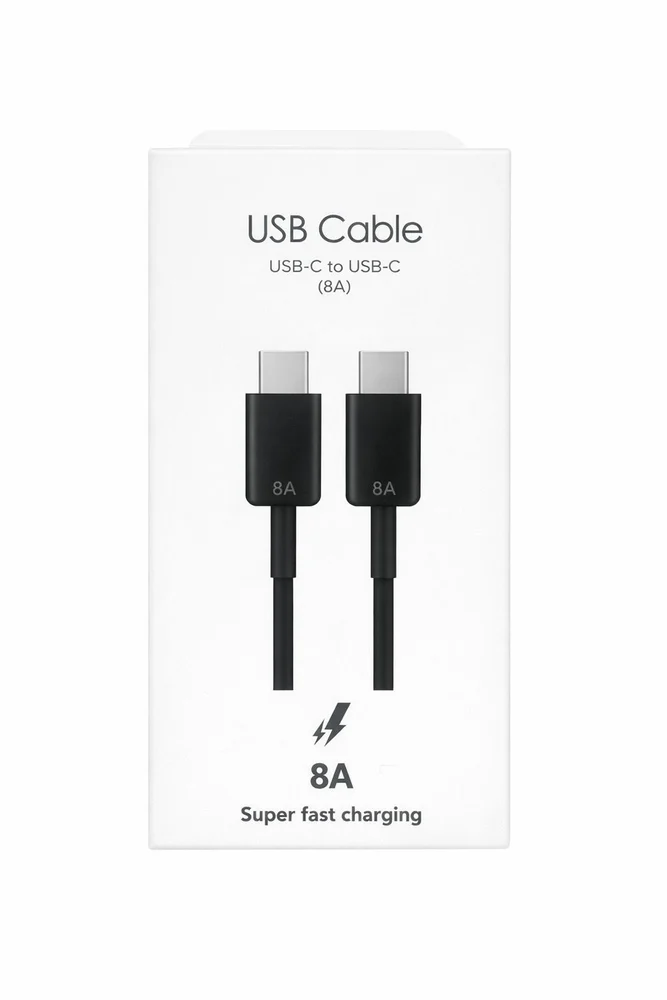 Kablo USB 8A Type-C - Type-C, 1m, siyah