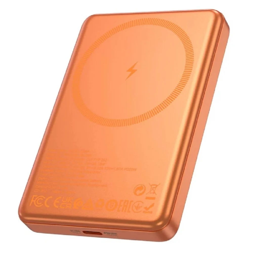 External Battery Hoco Q26A Magnetic Wireless 10000 mAh Orange