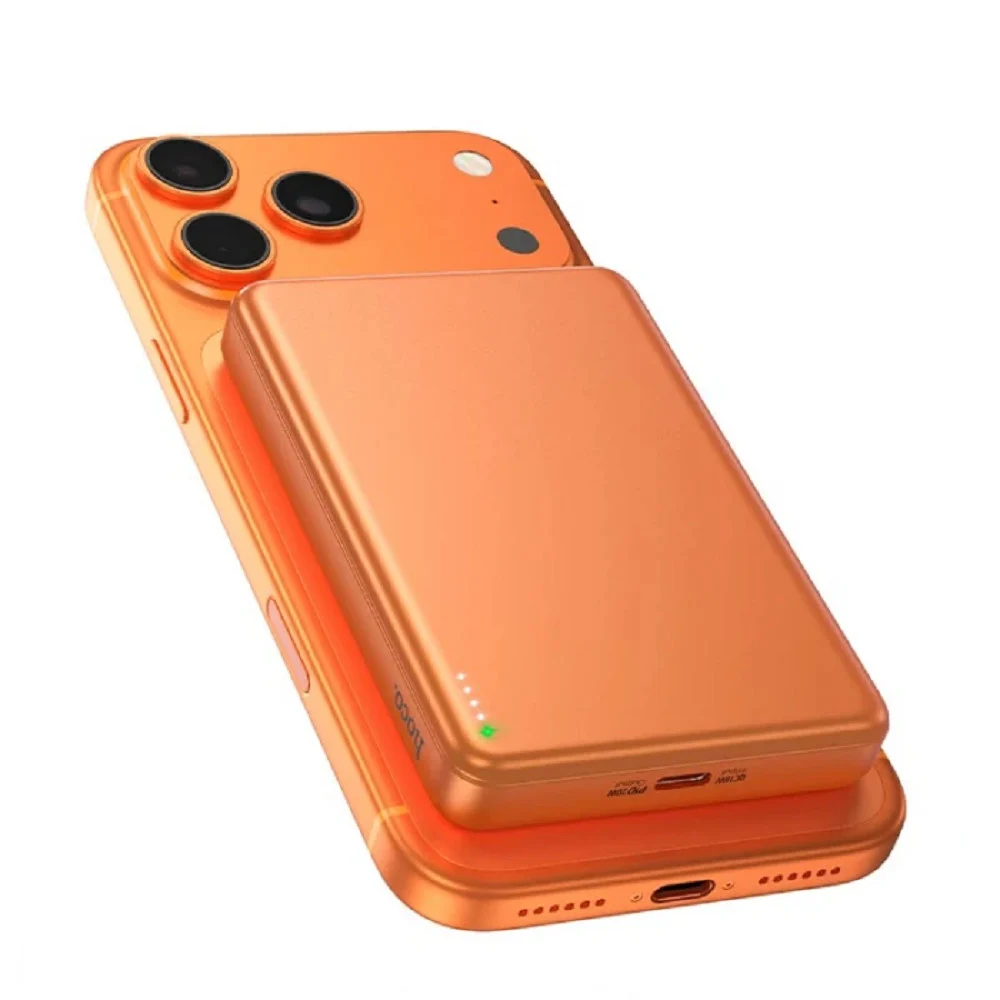 External Battery Hoco Q26A Magnetic Wireless 10000 mAh Orange - 3