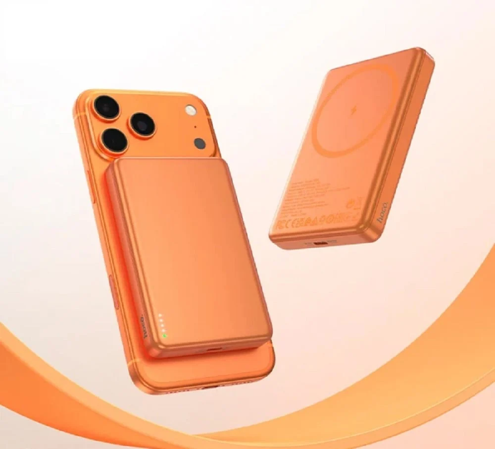 External Battery Hoco Q26A Magnetic Wireless 10000 mAh Orange - 5
