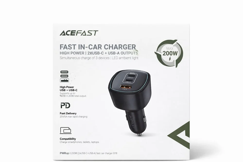 Araç Şarj Adaptörü Acefast B18 200W