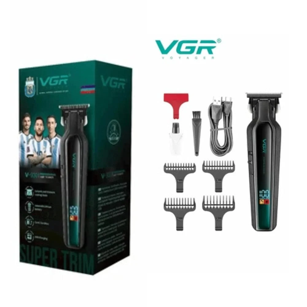 VGR V-930 T-Blade Trimmer 2000 mAh 360 min LED Display USB Charge