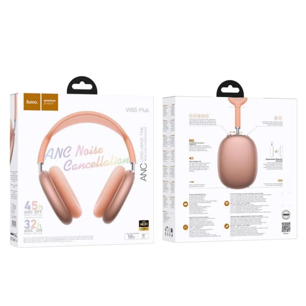 Wireless Headphones Hoco W65 Plus Orange