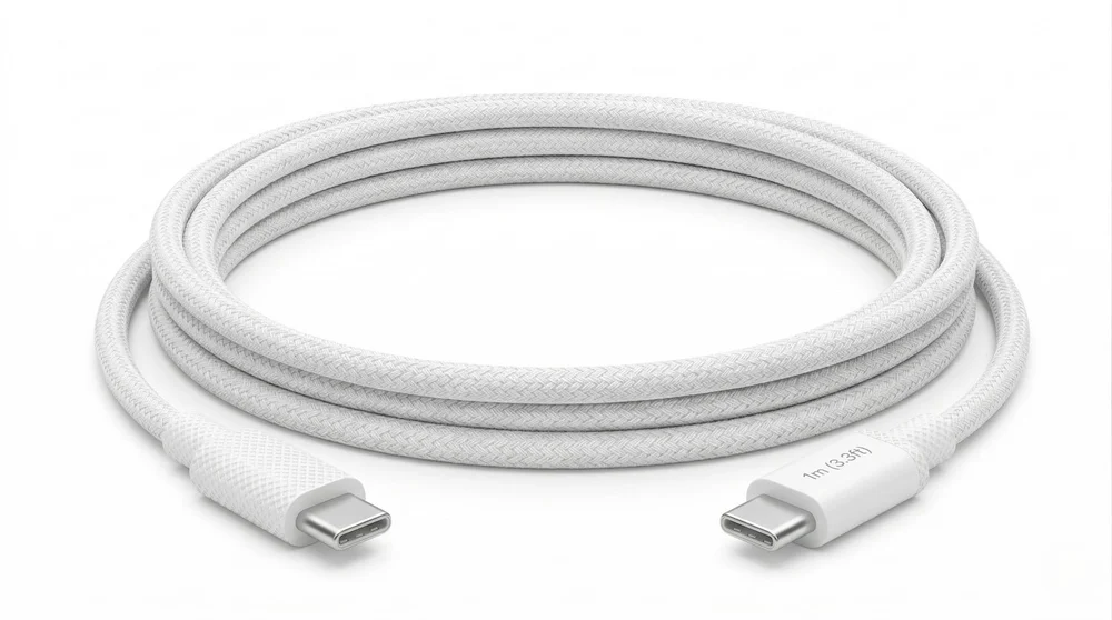 USB Type-C to Type-C Cable White, 1m