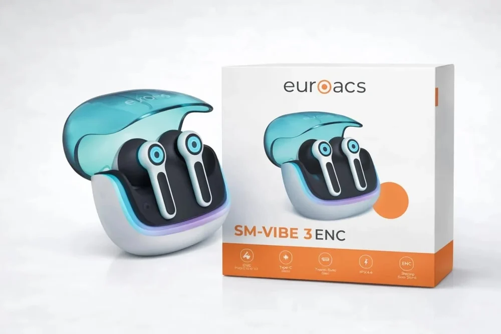 Euroacs Sm-Vibe 3 Enc TWS Blue Wireless Earbuds