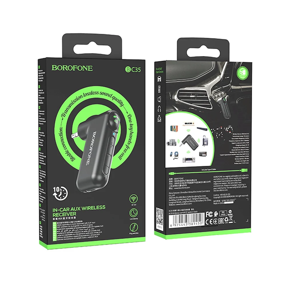 Avtomobil üçün FM modulyator AUX Borofone BC35 Bluetooth Car Receiver - 3