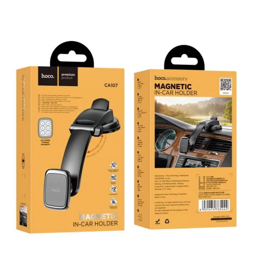 Держатель для телефона Hoco CA107 Black - 2