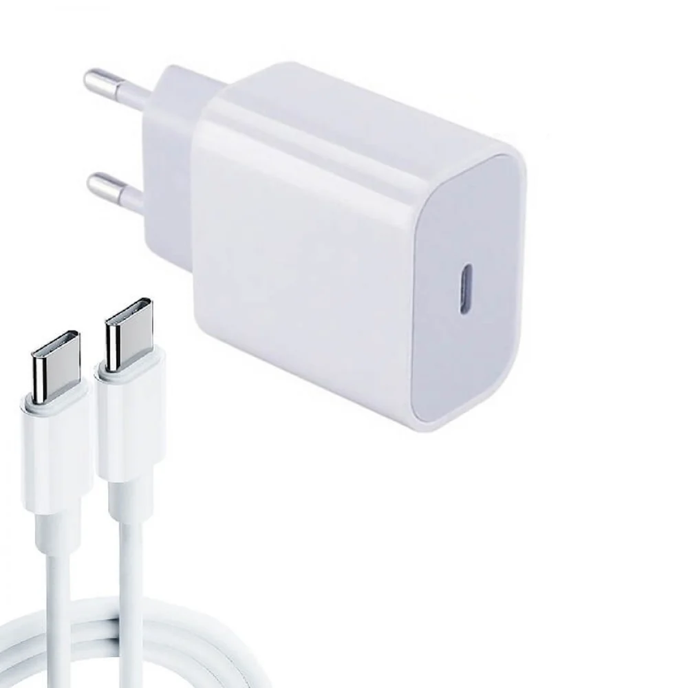 Network Charger PD 20W + Type-C - Type-C Cable, White - 4