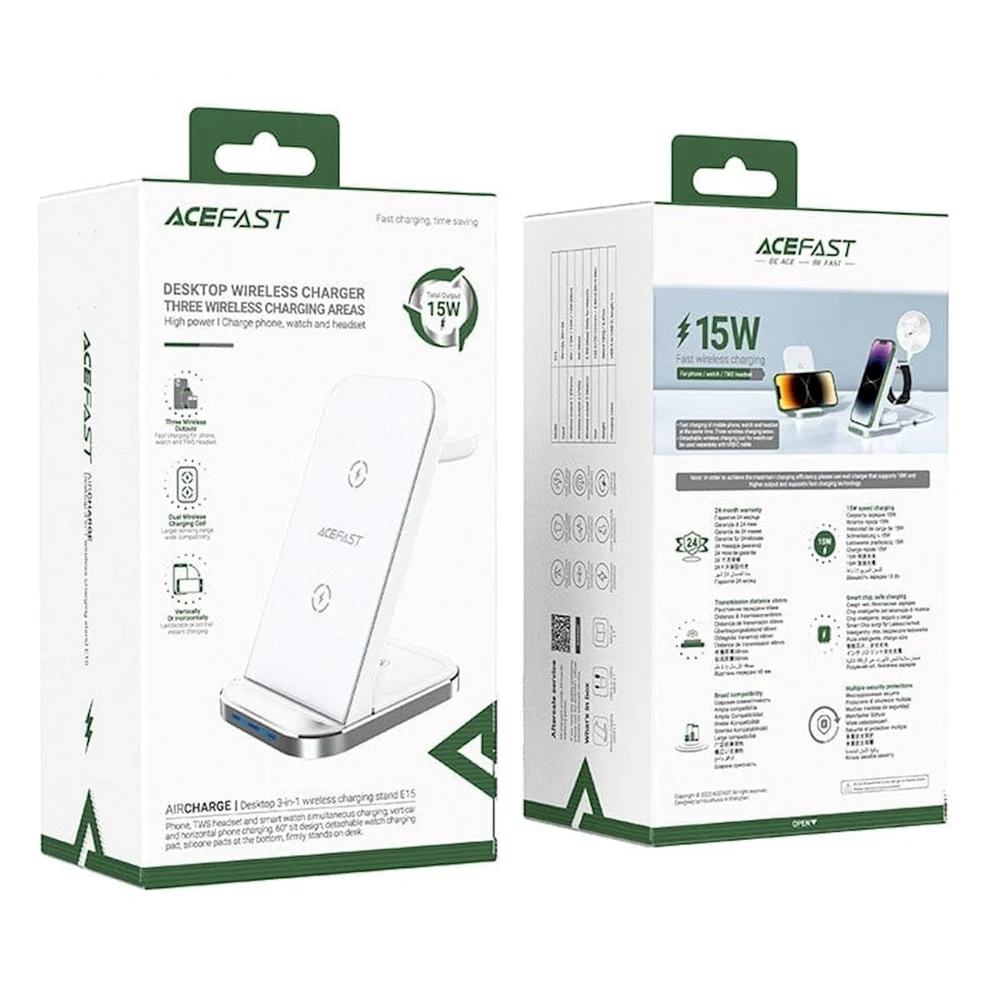 Acefast E15 White Wireless Charger - 4