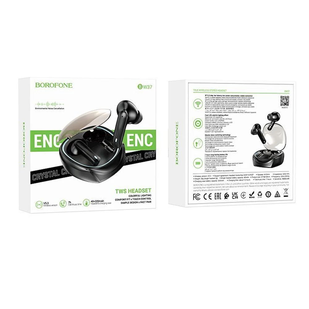 Kablosuz kulaklık Borofone BW37 Black - 2