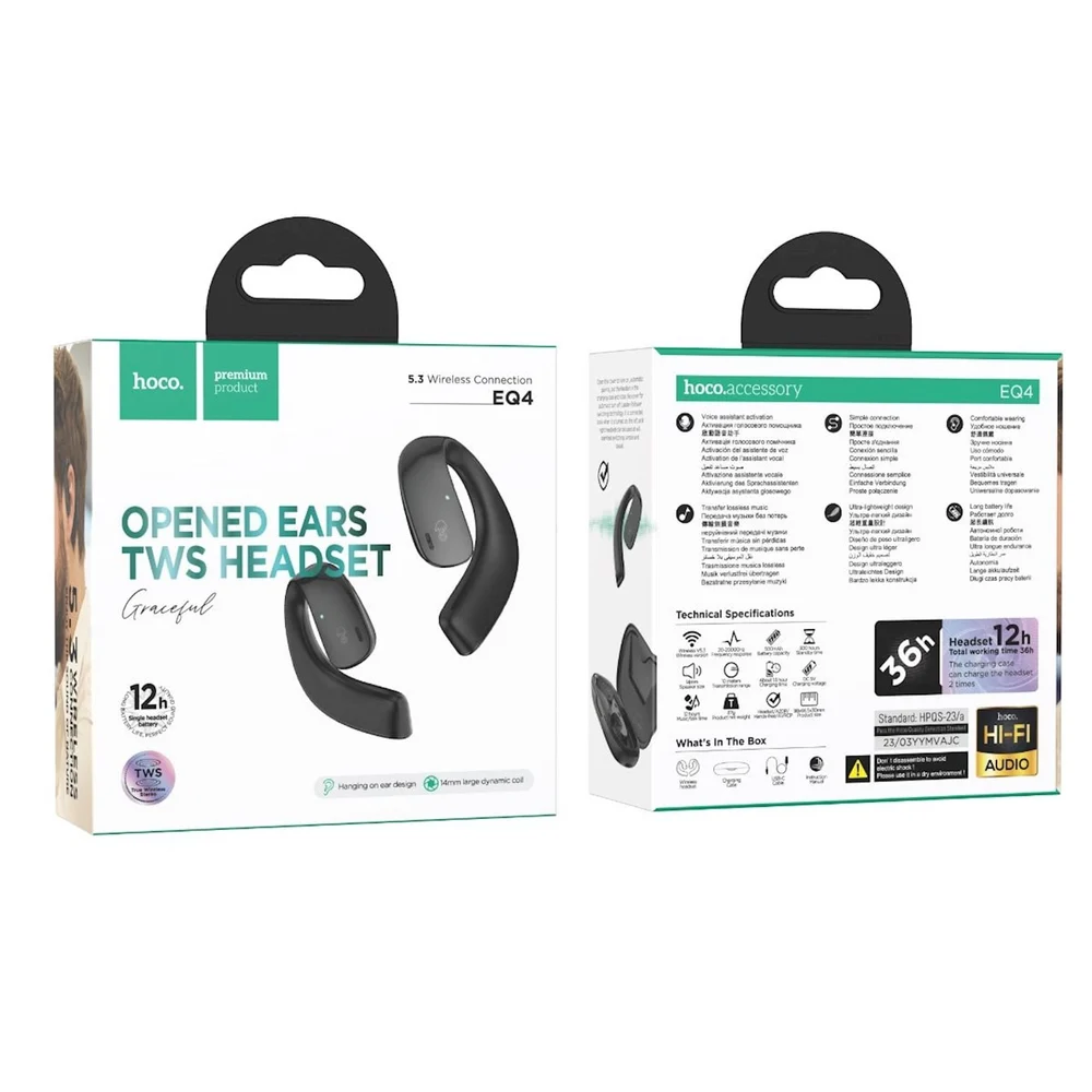 Wireless Earbuds Hoco EQ4 Black - 2