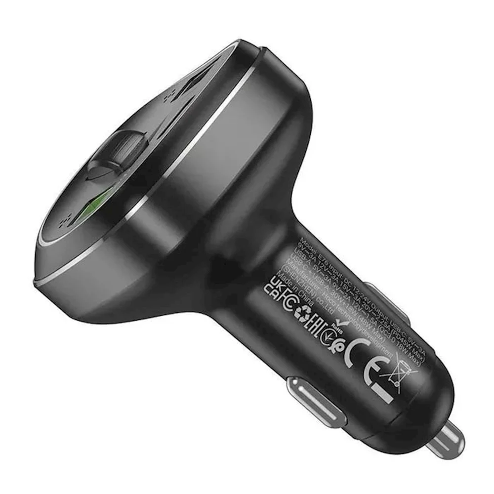 Hoco E76 Black FM Transmitter for Car - 2