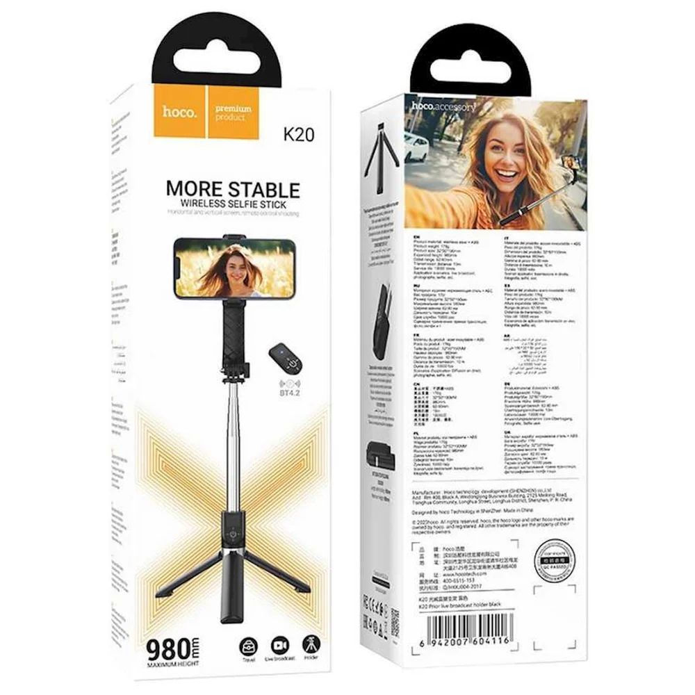 Monopod Hoco K20 Black - 3