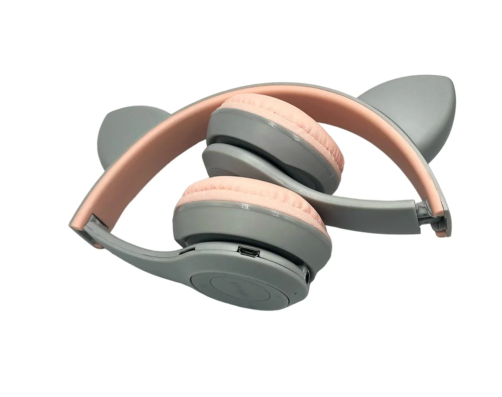 Uşaqlar üçün simsiz qulaqlıqlar Cat Ear P47M Grey - 3