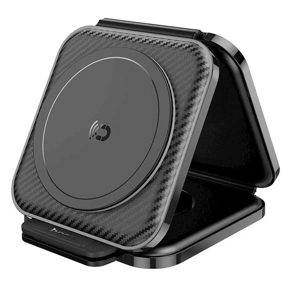 Simsiz enerji toplama cihazı Hoco CQ4 3in1 Folding Magnetic Wireless Fast Charger 15 W, Qara - 3