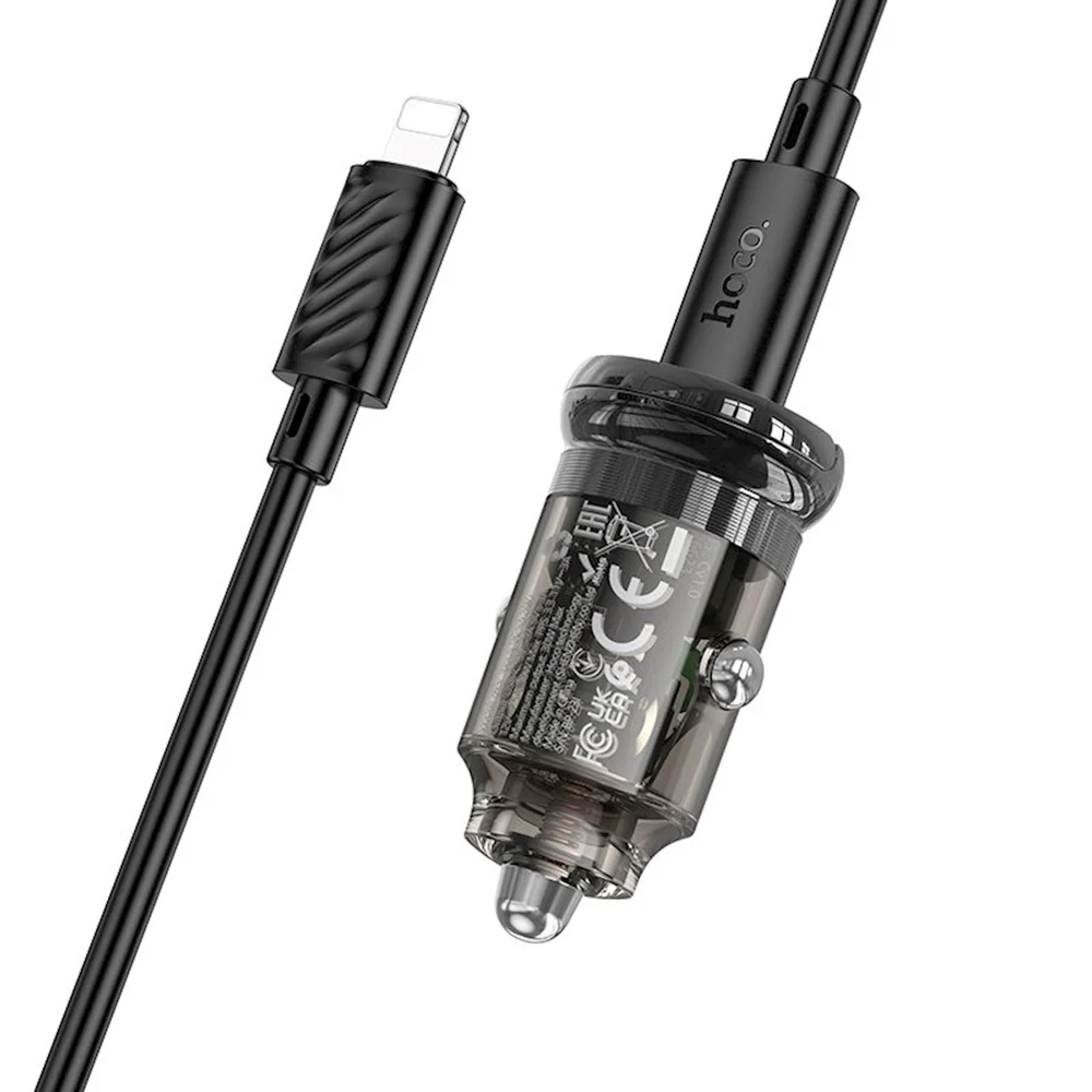 Автомобильное зарядное устройство Hoco Z53 Black/Transparent - 3